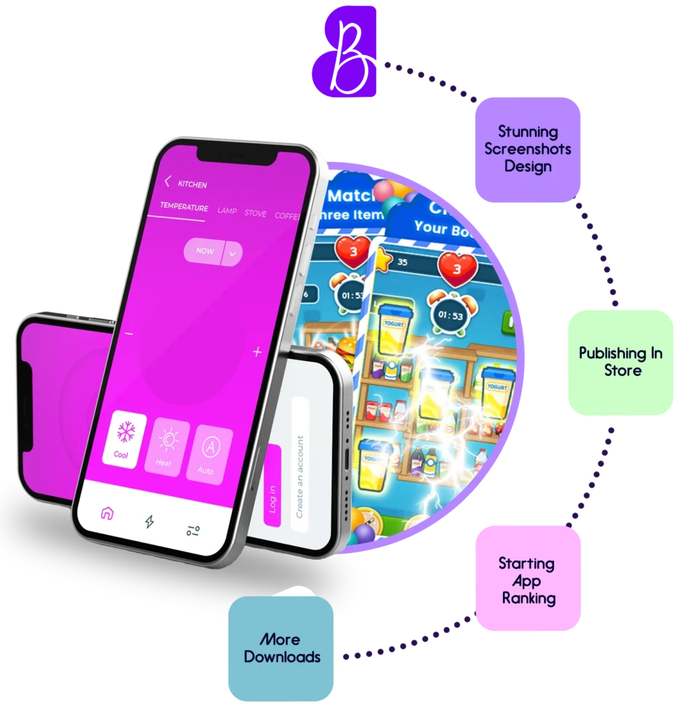app screenshots design
